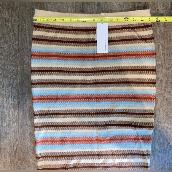 Minnie Rose Cotton Cashmere Striped Midi Skirt (skirt only) (read description) - Picture 10 of 16